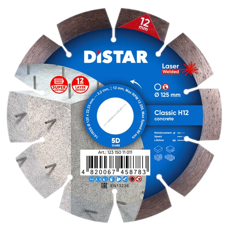 DI-STAR 1A1RSS CLASSIC H12 beton 125mm