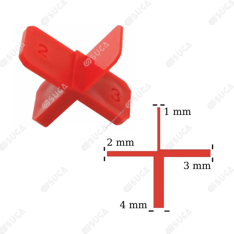 GENESIS krzyżyki dystansowe 1-4 mm (50 szt)