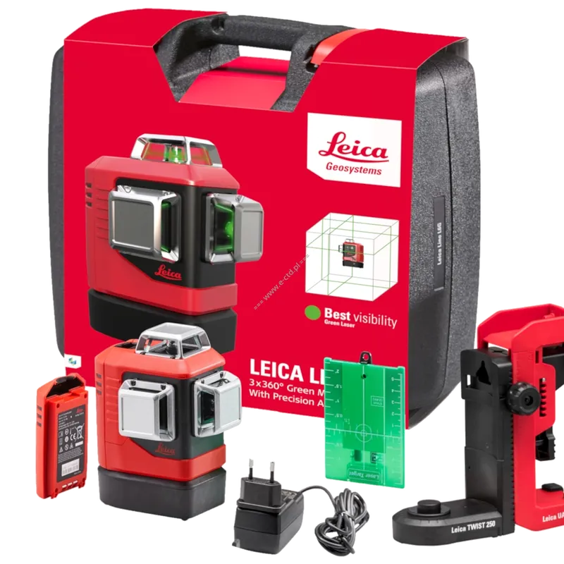 LEICA LINO L6G 35m laser liniowy obrotowy wiązka zielona 3x360° SET